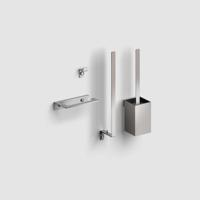 Complete Toiletset Clou Flat RVS Geborsteld