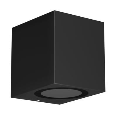 Buitenlamp GU10 vierkant zwart &apos;Milano&apos; kubus modern downlighter