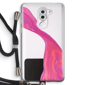 Paarse stroom: Honor 6X Transparant Hoesje met koord