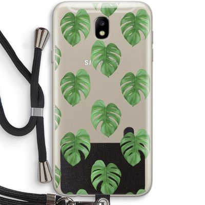 Monstera leaves: Samsung Galaxy J7 (2017) Transparant Hoesje met koord