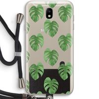 Monstera leaves: Samsung Galaxy J7 (2017) Transparant Hoesje met koord