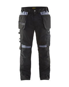 Blåkläder Werkbroek met spijkerzakken 15551860 | Zwart/Grijs | Maat C148 - 7330509590911
