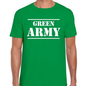 Green army/Groene leger supporter/fan t-shirt groen voor heren - Milieu shirt