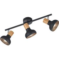 Mat Zwarte LED Plafondspot 3-lichts E14 Fitting Metaal