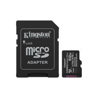 Micro SD geheugenkaart met adapter Kingston SDCS3/512GB