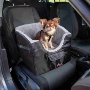 Trixie hondenmand autostoel zwart / grijs 45x42x39 cm