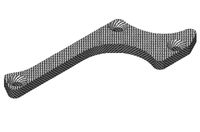 Team Corally - Suspension arm stiffener - A - Lower Front - Left - Graphite 3mm (C-00180-233)