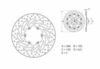 BREMBO Serie Oro remschijf, remschijven voor de moto, vast 68B407G5