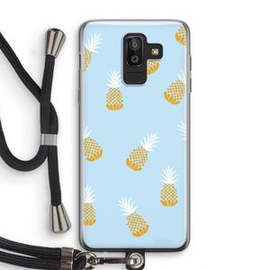 Ananasjes: Samsung Galaxy J8 (2018) Transparant Hoesje met koord