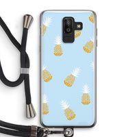 Ananasjes: Samsung Galaxy J8 (2018) Transparant Hoesje met koord
