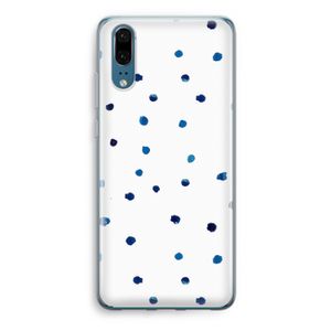 Blauwe stippen: Huawei P20 Transparant Hoesje