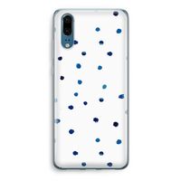 Blauwe stippen: Huawei P20 Transparant Hoesje