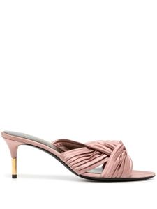 TOM FORD mules plissées à détail de nœud 75 mm - Rose