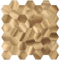 Zelfklevende Gouden Hexagon Mozaïek Tegels - Luxe & Eenvoudige Installatie