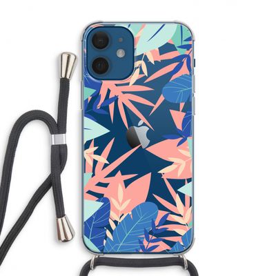 Tropisch: iPhone 12 Transparant Hoesje met koord