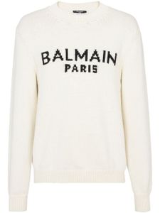 Balmain veste en laine mélangée à logo - Tons neutres