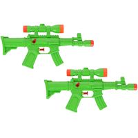 2x Waterpistool/waterpistolen groen 29 cm - thumbnail