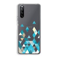 Gekleurde driehoekjes blauw: Sony Xperia 10 III Transparant Hoesje