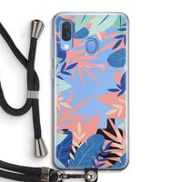 Tropisch: Samsung Galaxy A40 Transparant Hoesje met koord