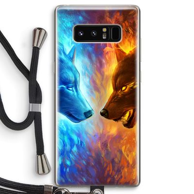 Fire & Ice: Samsung Galaxy Note 8 Transparant Hoesje met koord