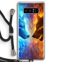 Fire & Ice: Samsung Galaxy Note 8 Transparant Hoesje met koord