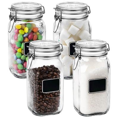 10x Weckpotten/inmaakpotten met krijtplaatje 1,5 L