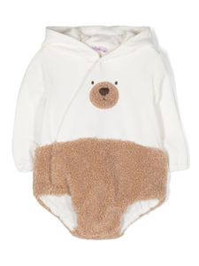 Il Gufo body croisé à motif ourson - Blanc