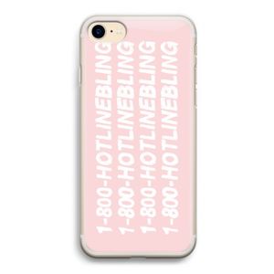 Hotline bling pink: iPhone 7 Transparant Hoesje