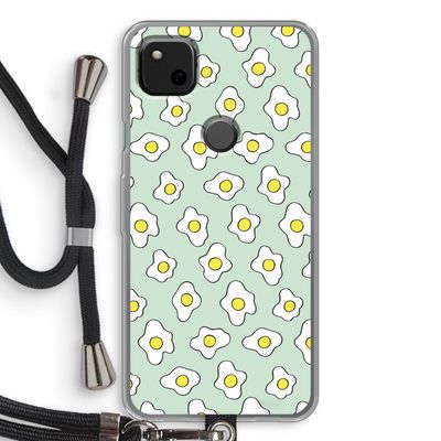 Spiegeleitjes: Pixel 4a Transparant Hoesje met koord
