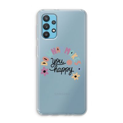 Happy days: Samsung Galaxy A32 4G Transparant Hoesje
