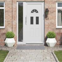 VidaXL Plantenbak 2 pcs wit 50 x 50 x 40 cm staal