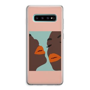 Orange lips: Samsung Galaxy S10 Plus Transparant Hoesje