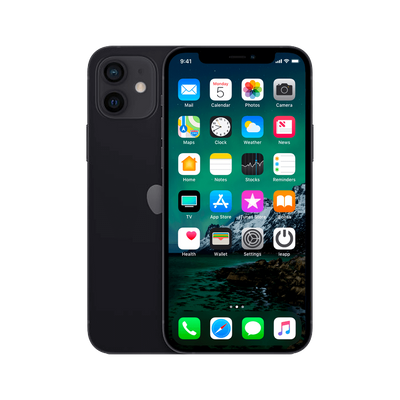 Refurbished iPhone 12 Mini 128 GB Zwart Als nieuw