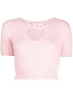 Alexander Wang haut crop à détail de chaine - Rose - thumbnail