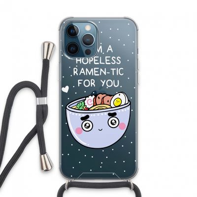 I'm A Hopeless Ramen-Tic For You: iPhone 13 Pro Max Transparant Hoesje met koord
