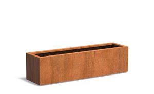 Cortenstaal plantenbak CARREZ 150x40x40cm.