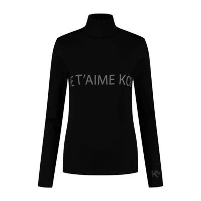 KOU Sportswear Thermoshirt Dames Je T'aime Kou Zwart-L