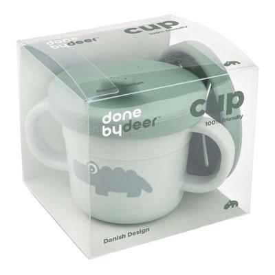 Done By Deer snack/tuitbeker croco groen, 215ml