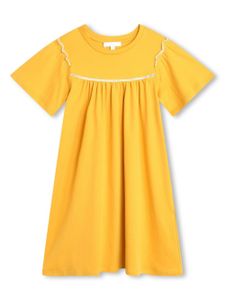 Chloé Kids robe en coton biologique à manches courtes - Jaune