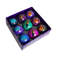 Box kerstbal plastic 75mm aladdin 9st - Kurt s adler