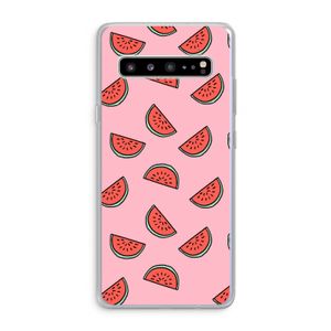 Watermeloen: Samsung Galaxy S10 5G Transparant Hoesje