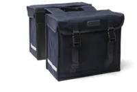 Dubbele fietstas New Looxs Canvasbag Deluxe zwart - 46 liter