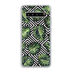 Geometrische jungle: Samsung Galaxy S10 5G Transparant Hoesje