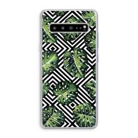 Geometrische jungle: Samsung Galaxy S10 5G Transparant Hoesje