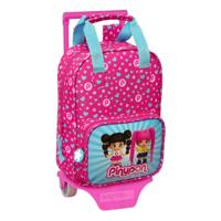 Schoolrugzak met Wielen Pinypon Blauw Roze 20 x 28 x 8 cm