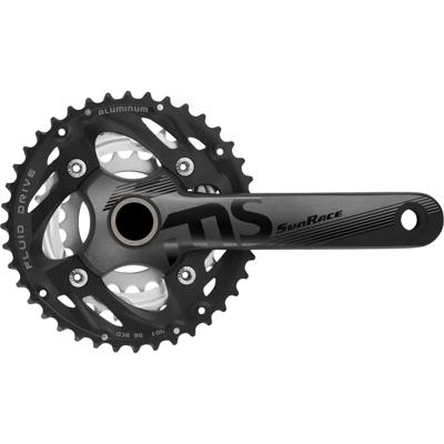 Sunrace crankstel fcms50 22-30-40 175mm m/cg+bb-set