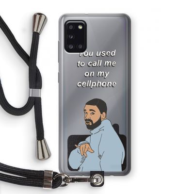 Hotline bling: Samsung Galaxy A31 Transparant Hoesje met koord