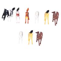 Paarden speelgoed - 10x stuks - plastic - 6 cm - figuur paard - willekeurig