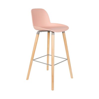 Zuiver Albert Kuip barkruk H75 old pink