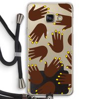 Hands dark: Samsung Galaxy A3 (2016) Transparant Hoesje met koord